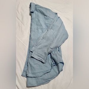 Top Shop Button down Light Blue Collared Top